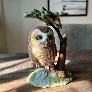 Lenox Little Lookout Saw-Whet Bisque Porcelain Owl